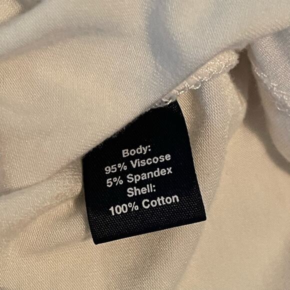 Blue Saks Fifth Ave White Embroidered Front Cotton Top size Medium - Picture 7 of 7